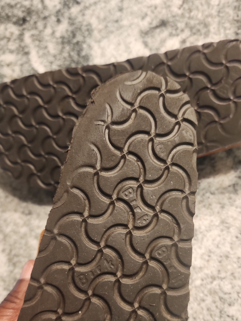 Birkenstock Brown Leather Double Buckle Slide Sandals - Picture 4 of 4